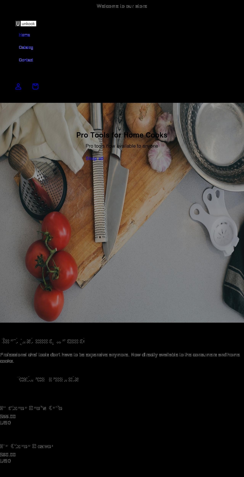 unkook.com shopify website screenshot