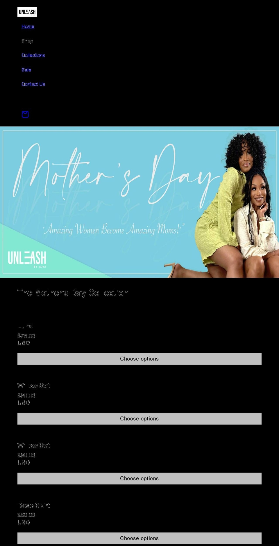 unleashbyajai.com shopify website screenshot