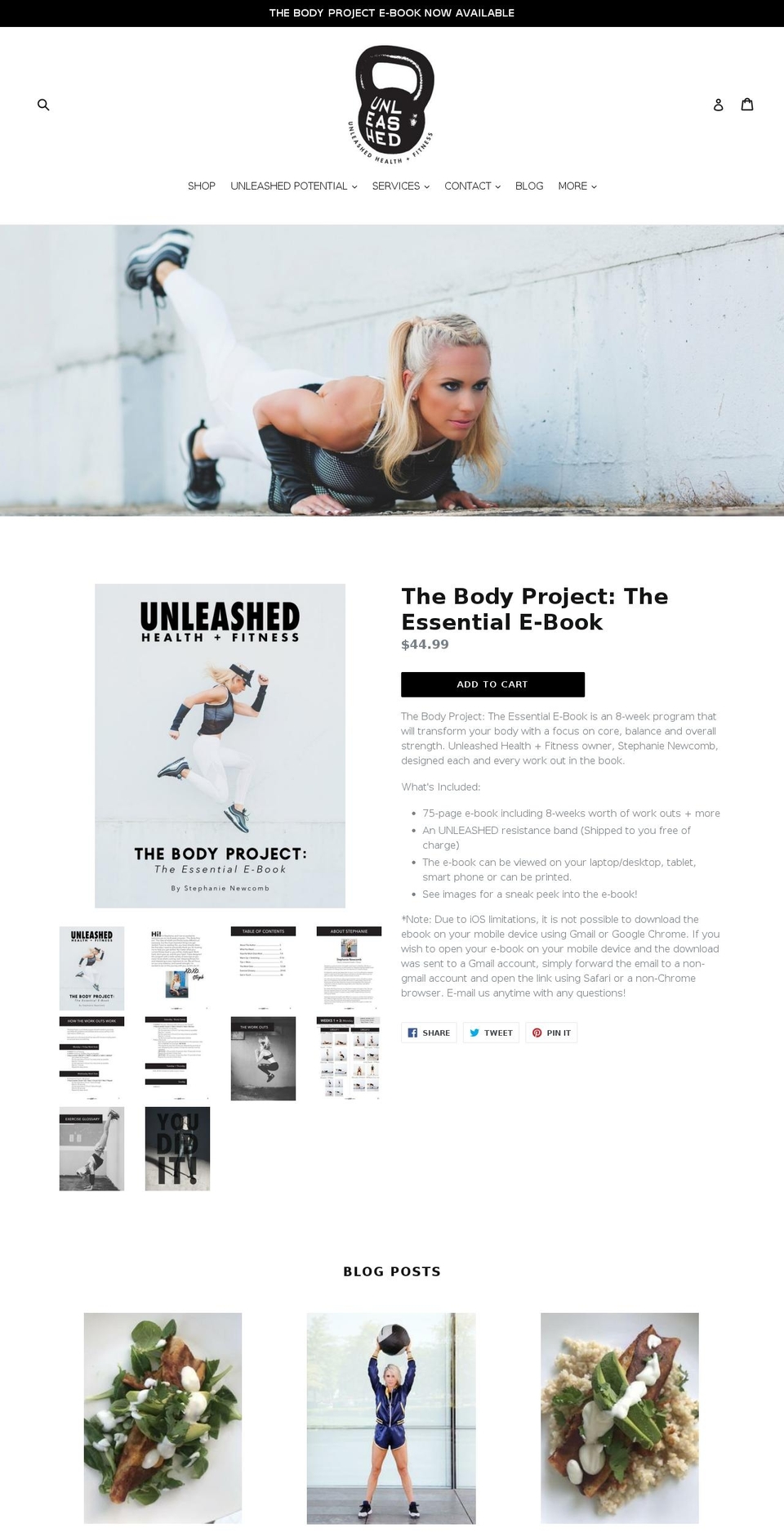 unleashedhf.com shopify website screenshot