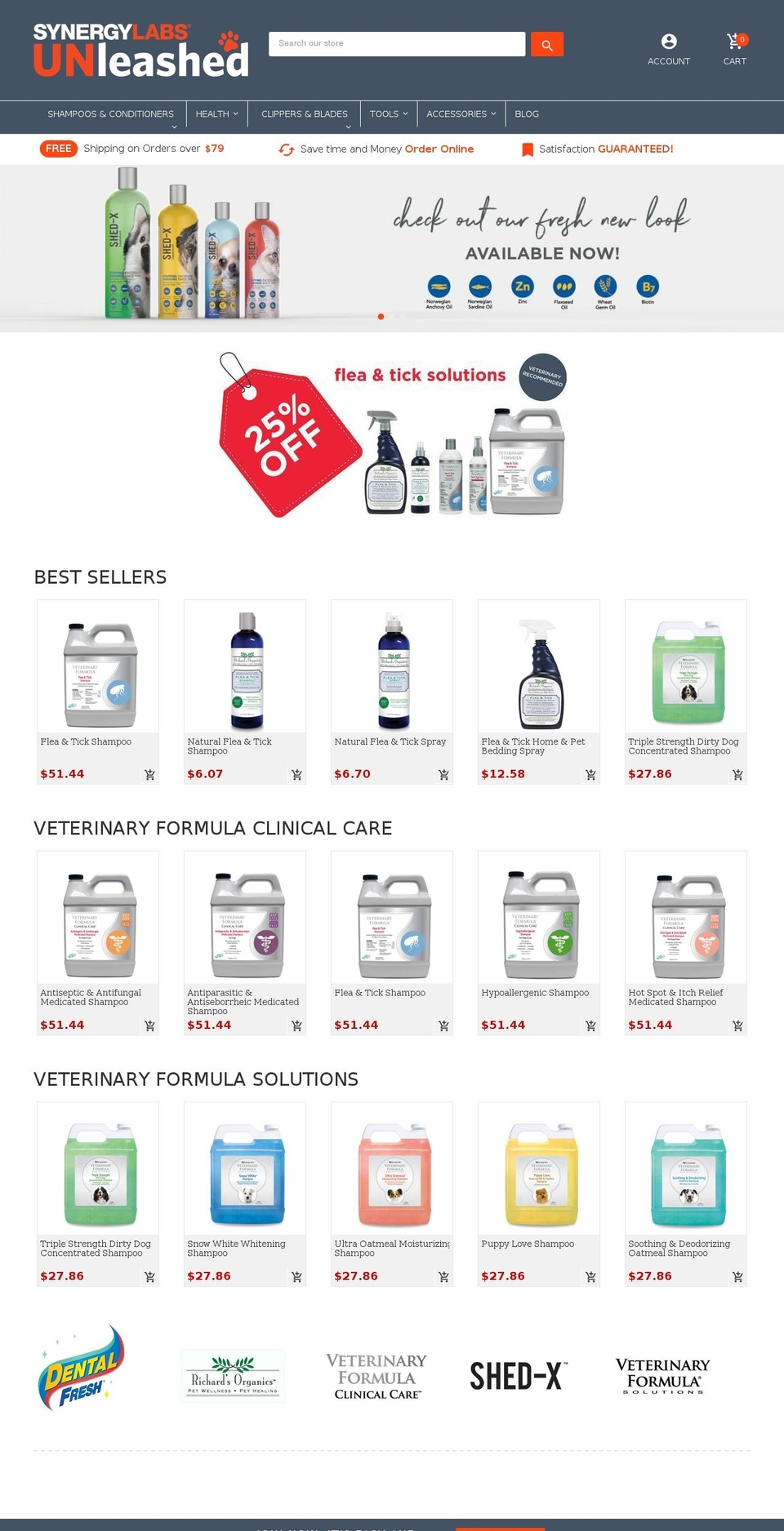 unleashedpet.com — Shopify storefront screenshot