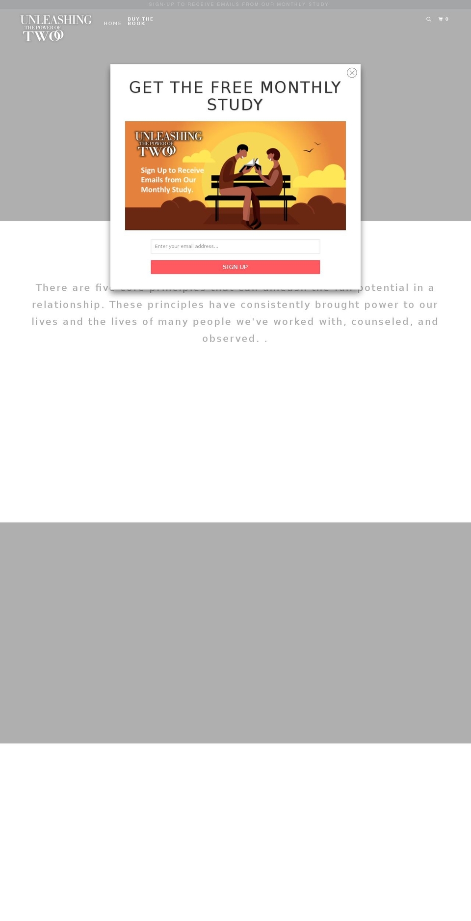 unleashingthepoweroftwo.com — Shopify storefront screenshot
