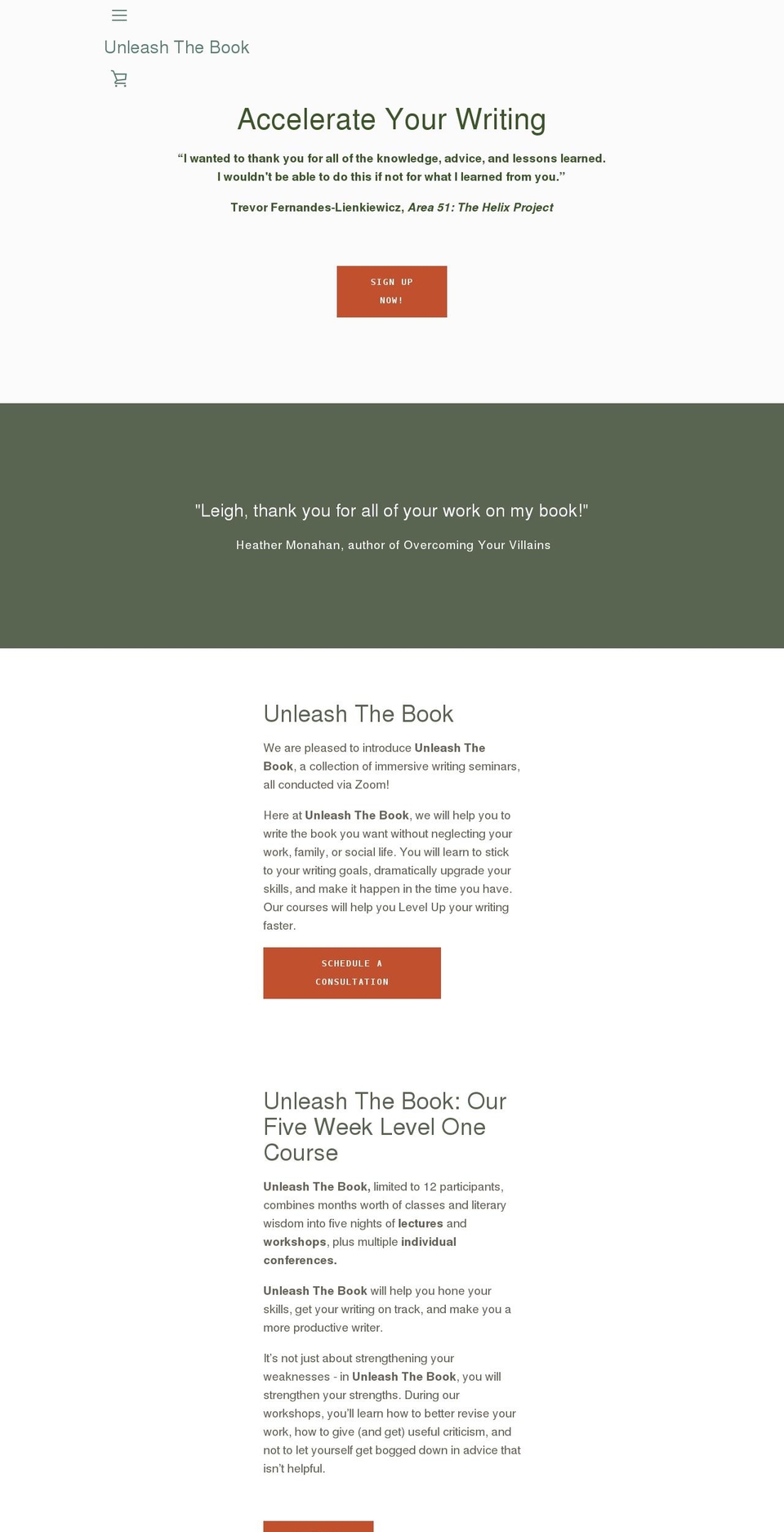 Narrative with Installments message Shopify theme site example unleashthebook.com