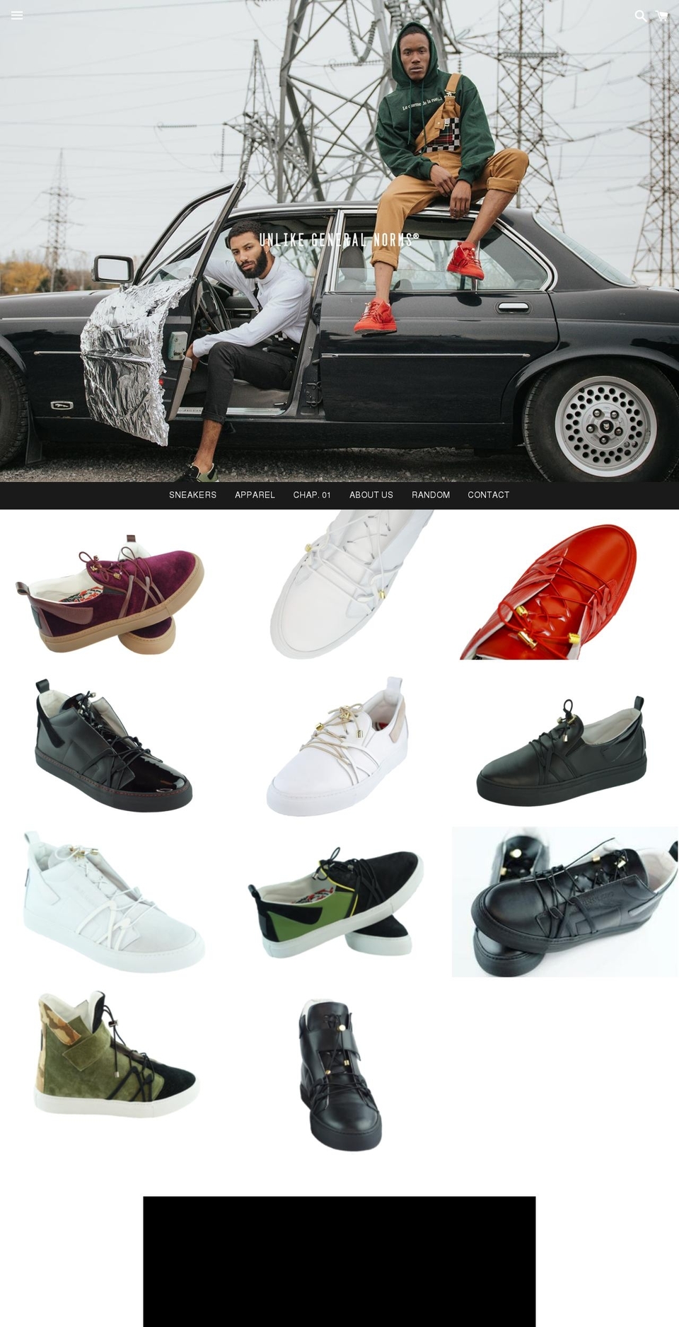 unlikegeneralnorms.com — Shopify storefront screenshot