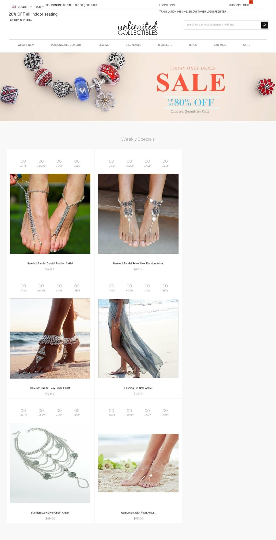 unlimitedcollectibles.myshopify.com shopify website screenshot