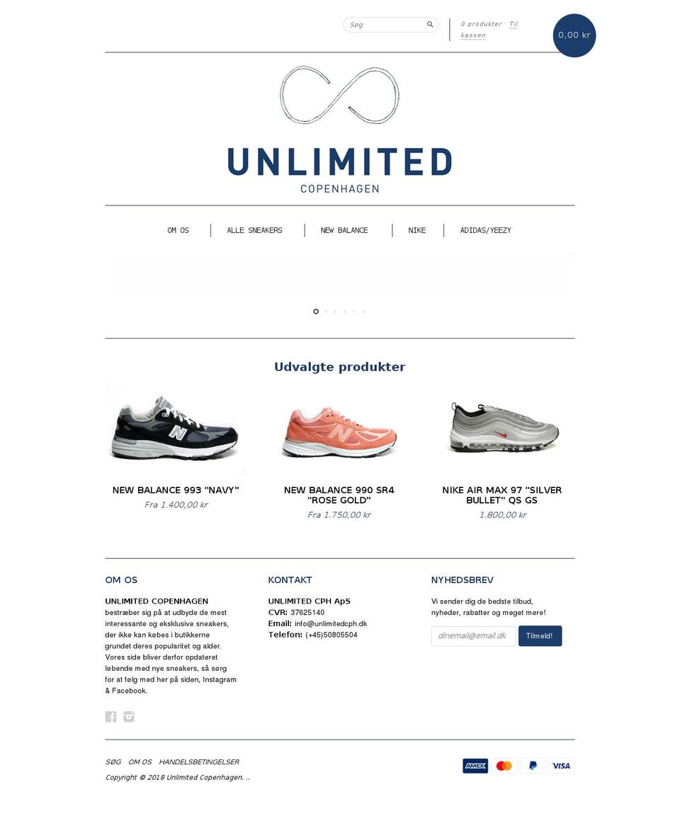 unlimitedcph.com shopify website screenshot