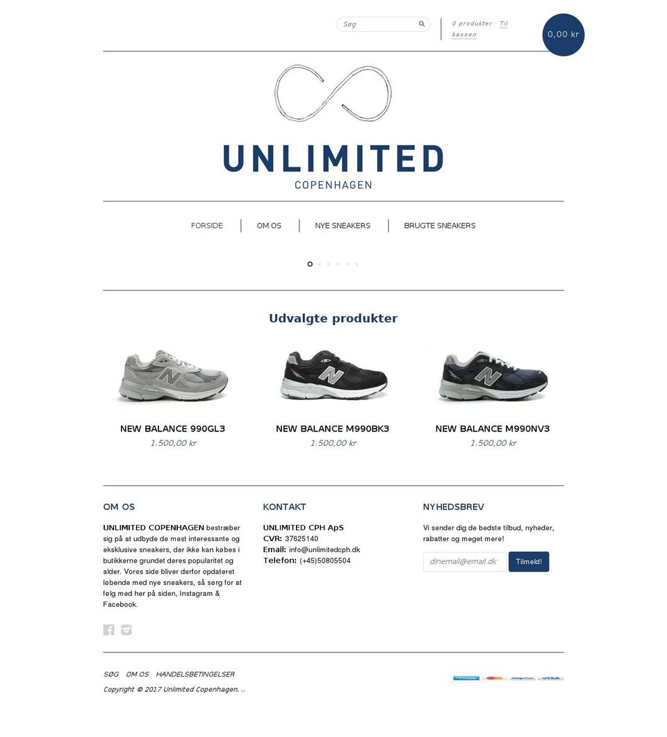 unlimitedcph.dk shopify website screenshot