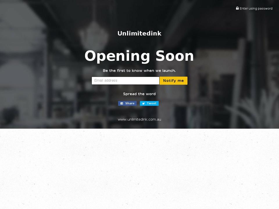 unlimitedink.com.au shopify website screenshot