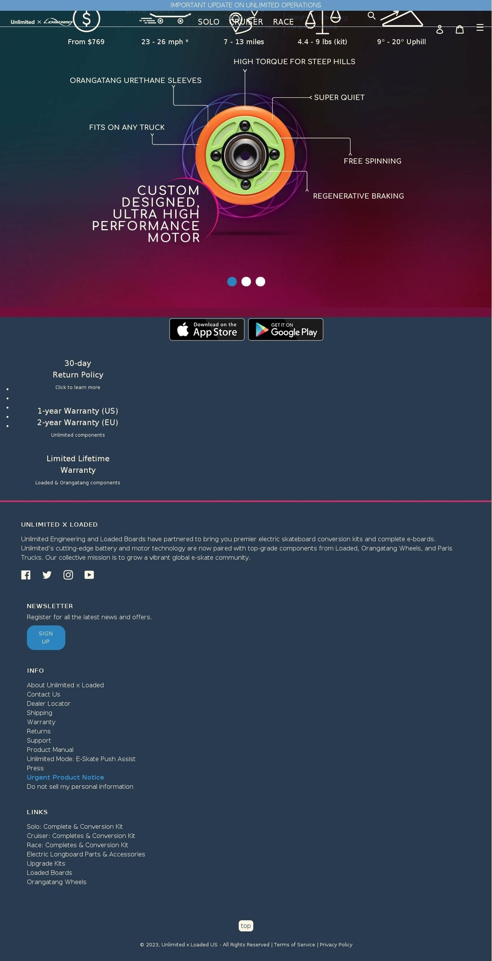 unlimitedxloadedusa.com shopify website screenshot