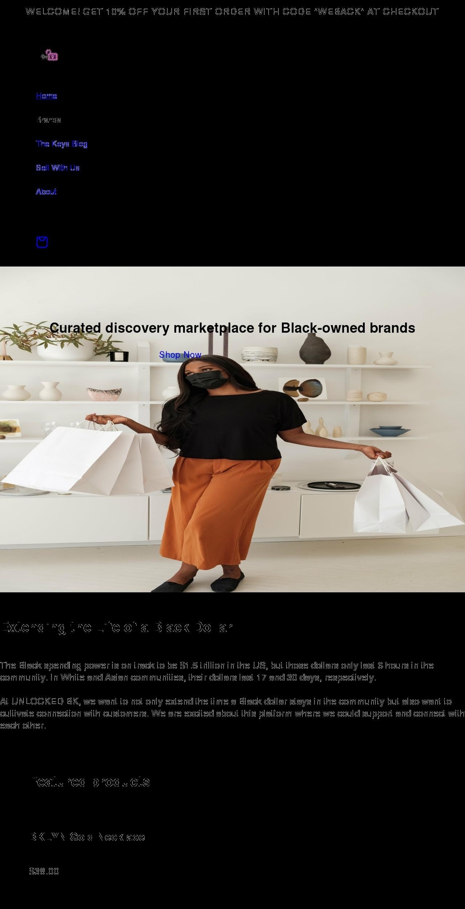 unlockedbk.com shopify website screenshot