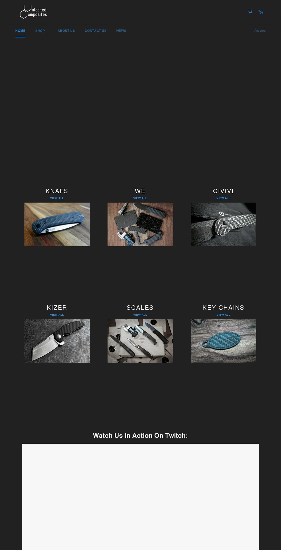 unlockedcomposites.com shopify website screenshot