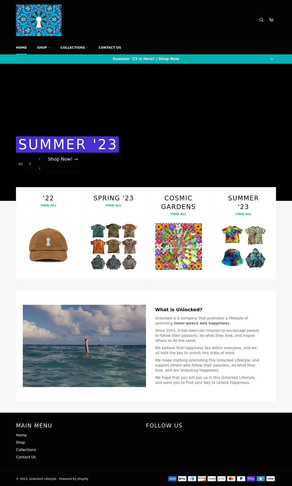 unlockedlifestyle.com shopify website screenshot