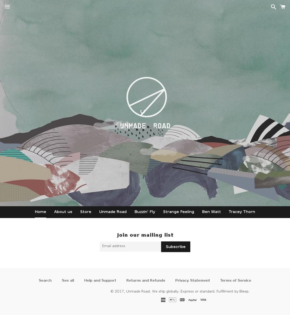 unmaderoad.com shopify website screenshot