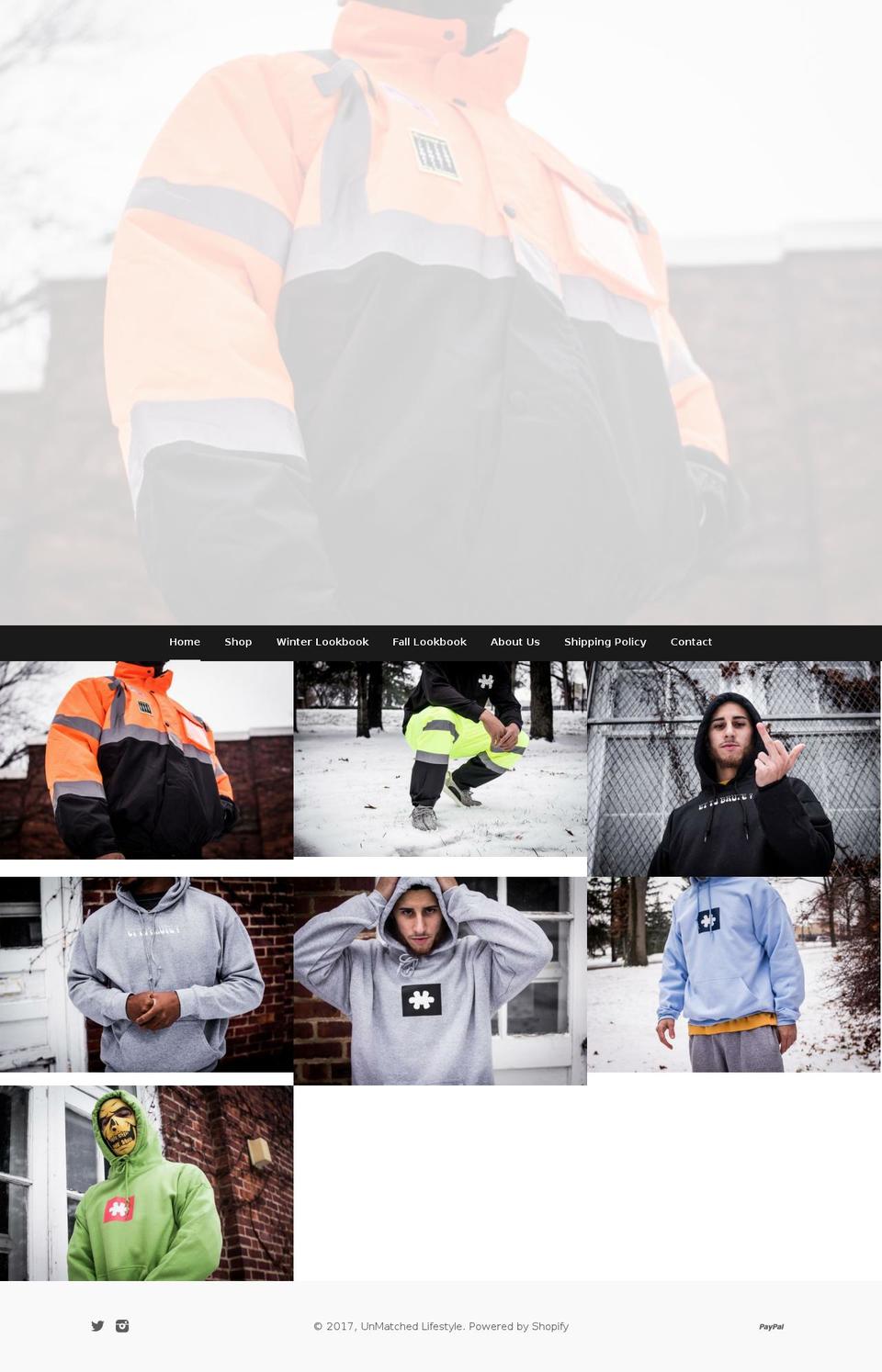 unmatchedclothing.com shopify website screenshot
