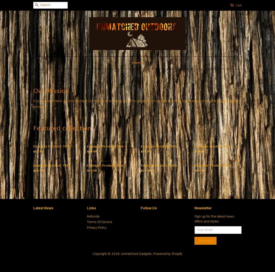 unmatchedgifts.com — Shopify storefront screenshot