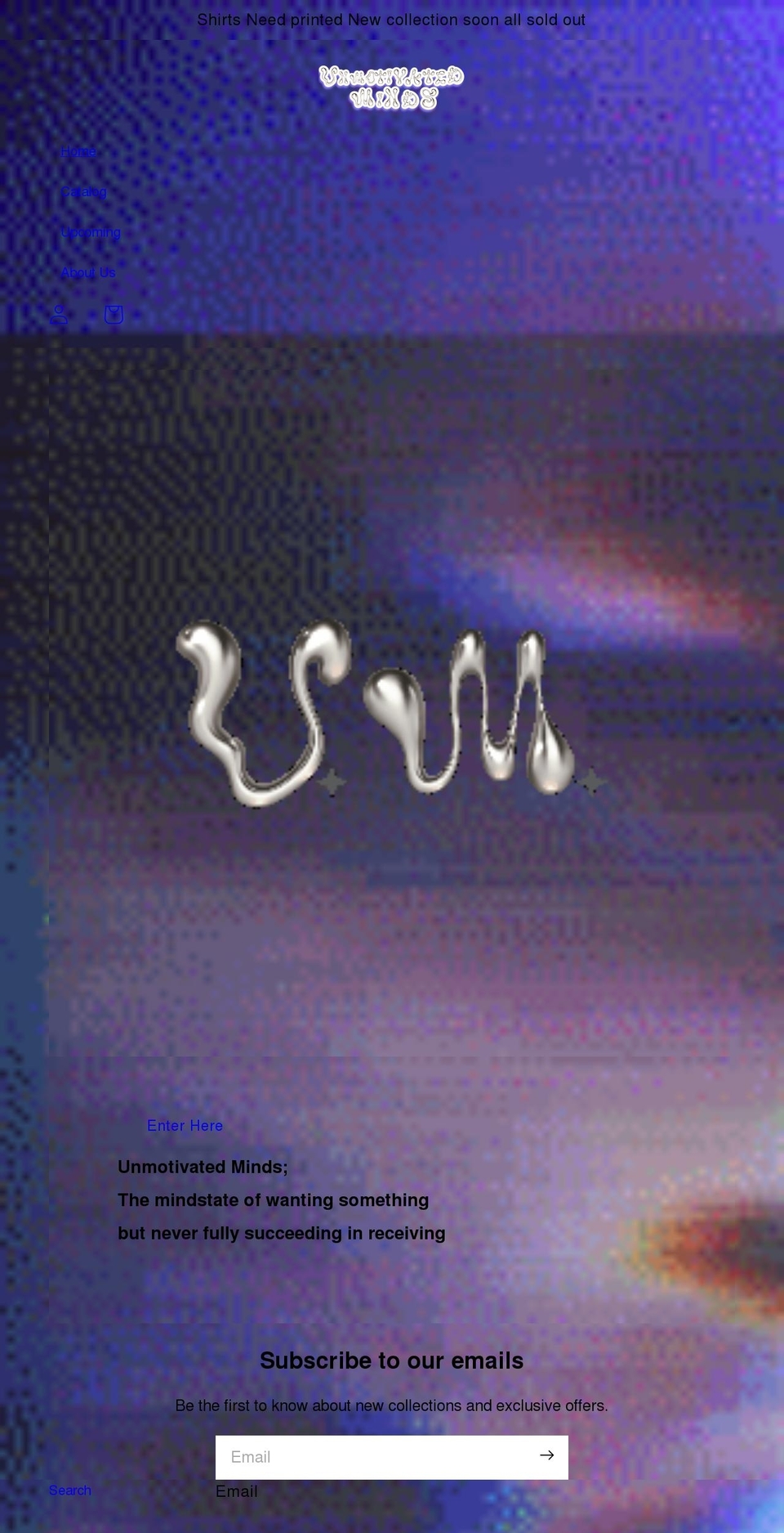 unmotivatedminds.com shopify website screenshot