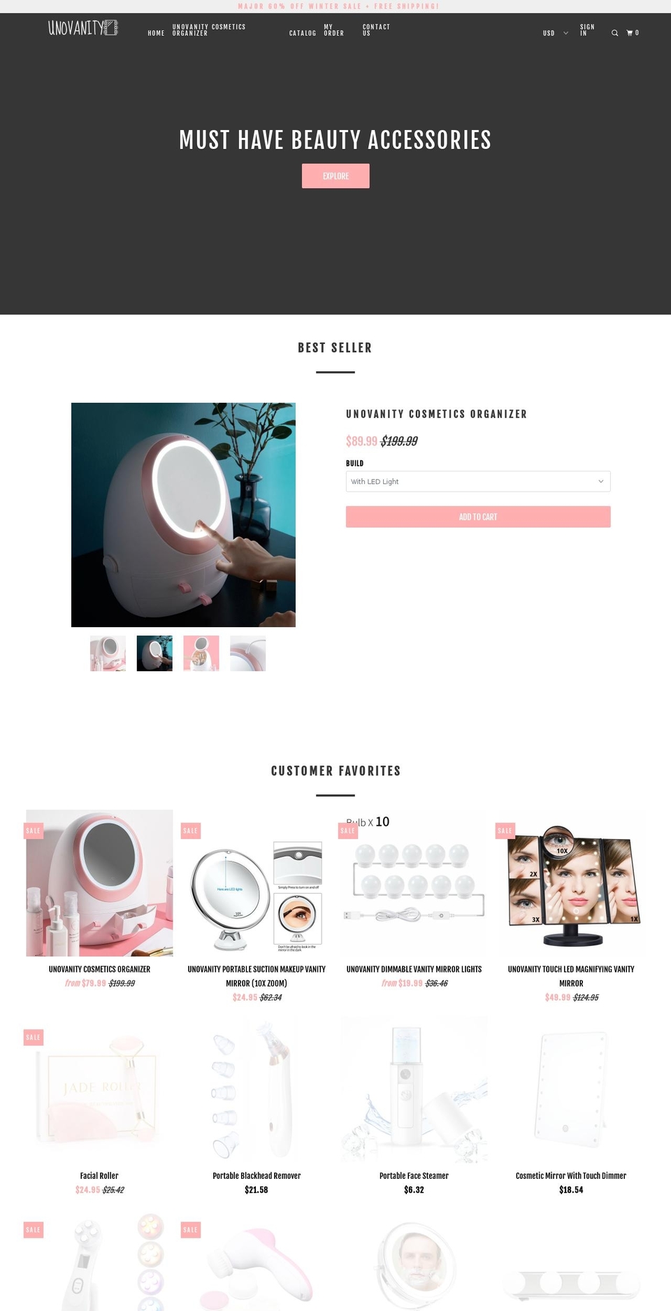 unocare.myshopify.com shopify website screenshot