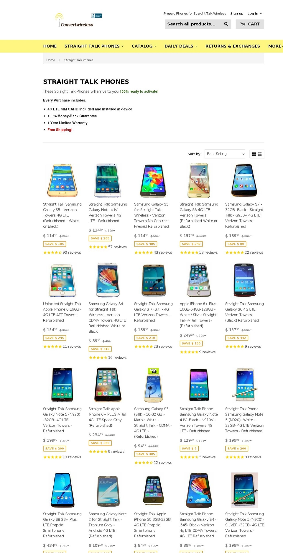 unofficialstraighttalkstore.com shopify website screenshot