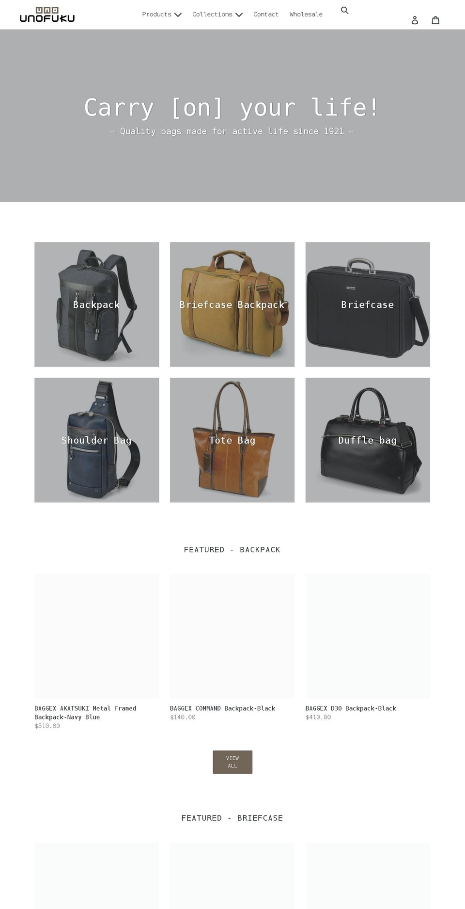unofukuusa.com shopify website screenshot