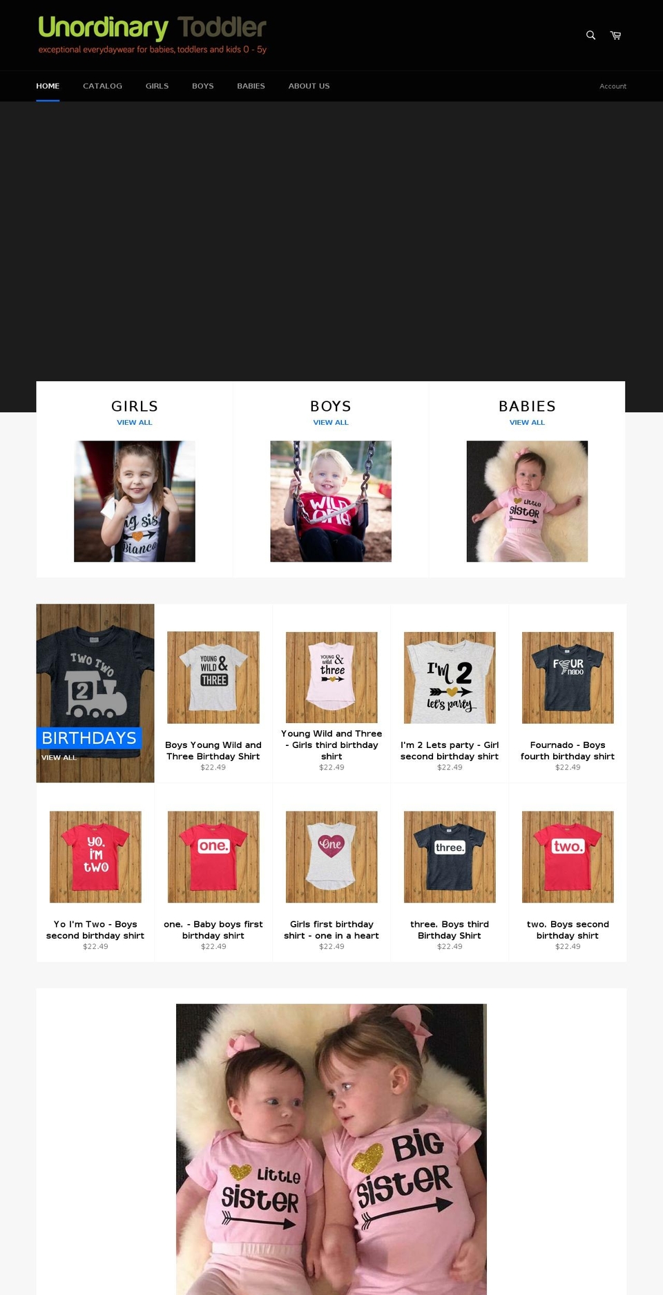 unordinarytoddler.com shopify website screenshot