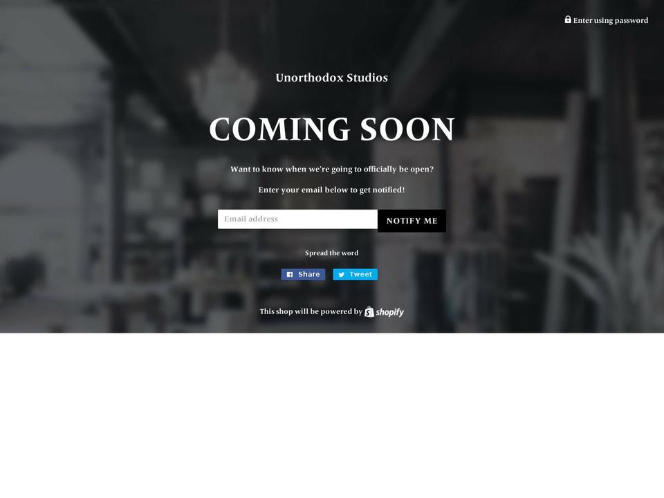 unorthodox-studios.com — Shopify storefront screenshot