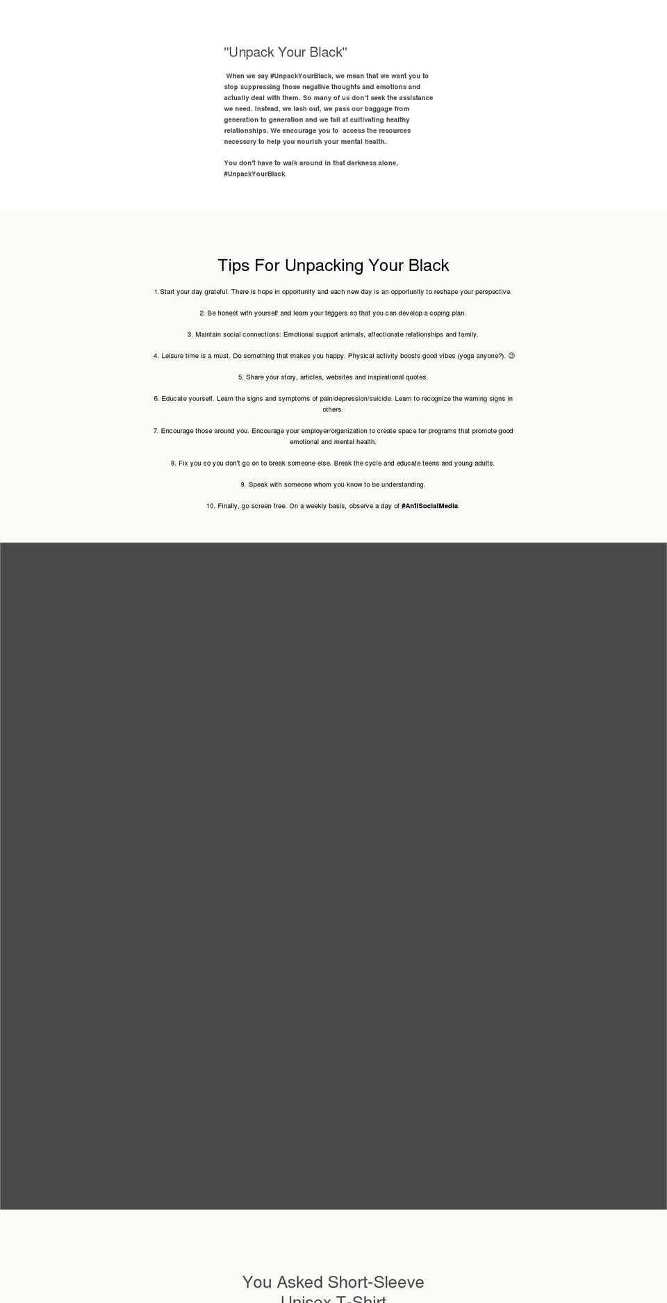 unpackyourblack.com shopify website screenshot