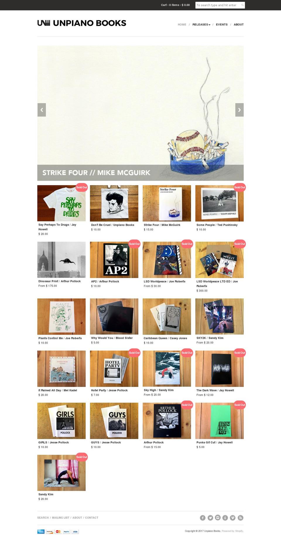 unpianobooks.com shopify website screenshot