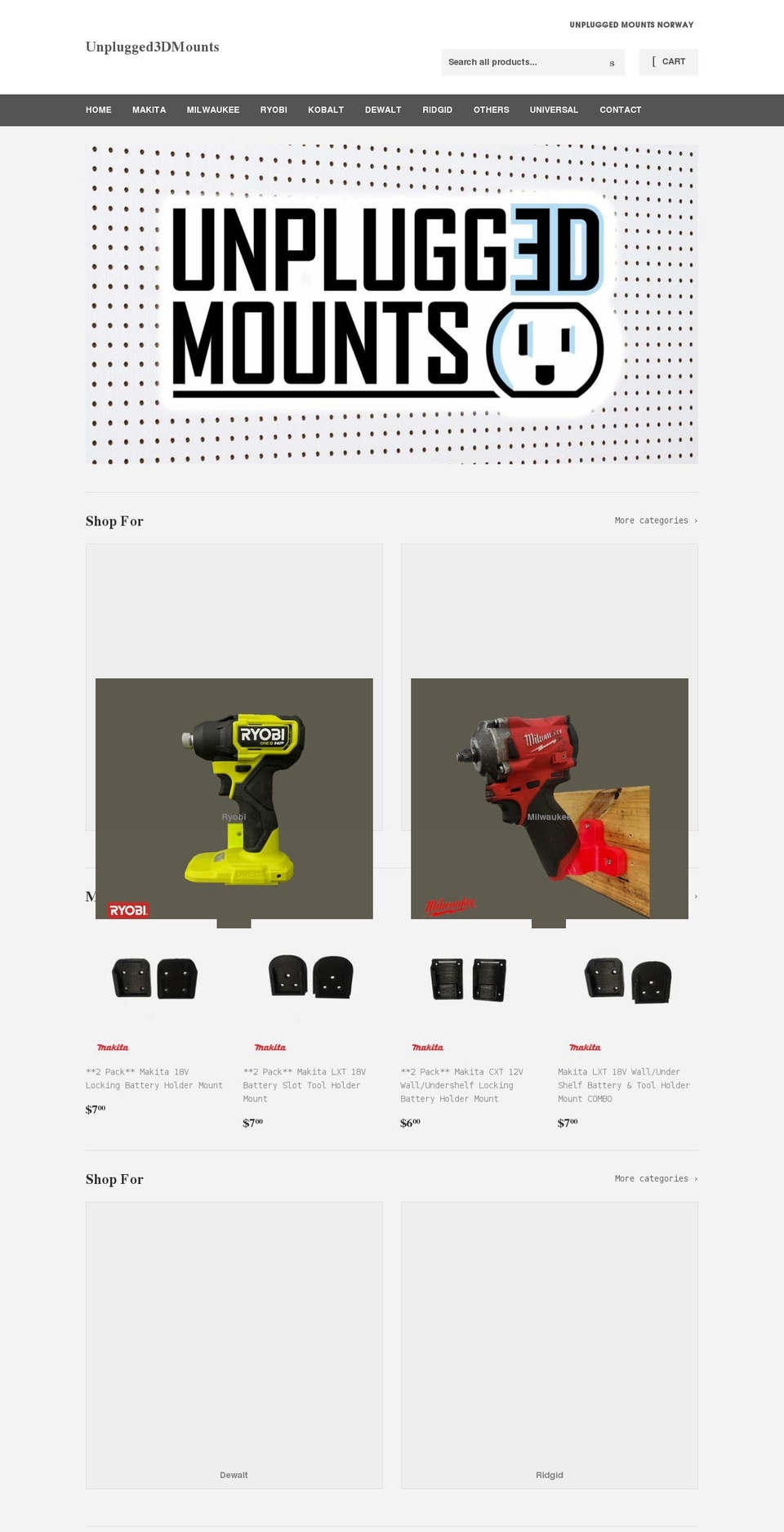 unpluggedmounts.com shopify website screenshot