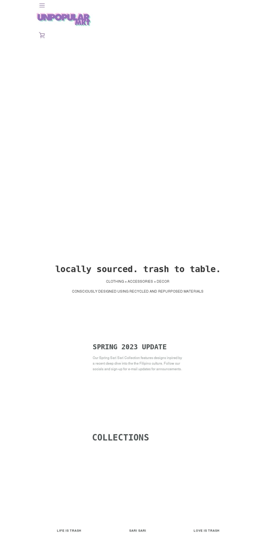 unpopular-market.myshopify.com shopify website screenshot