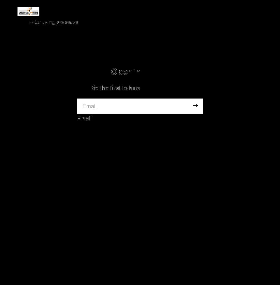unpopularappeal.com shopify website screenshot
