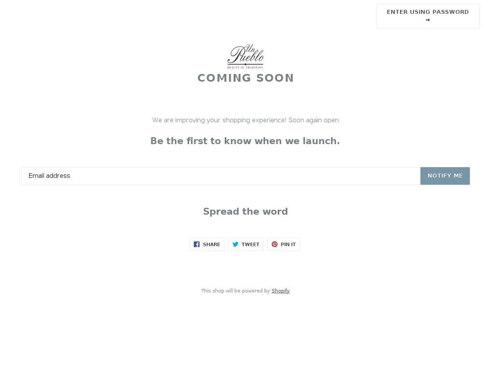 unpueblo.com shopify website screenshot