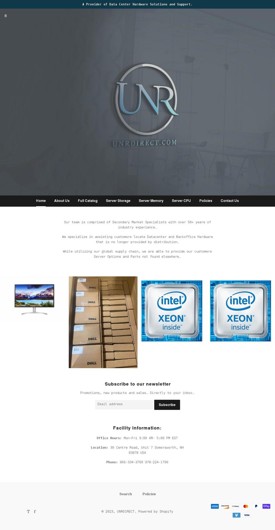 unrdirect.com shopify website screenshot