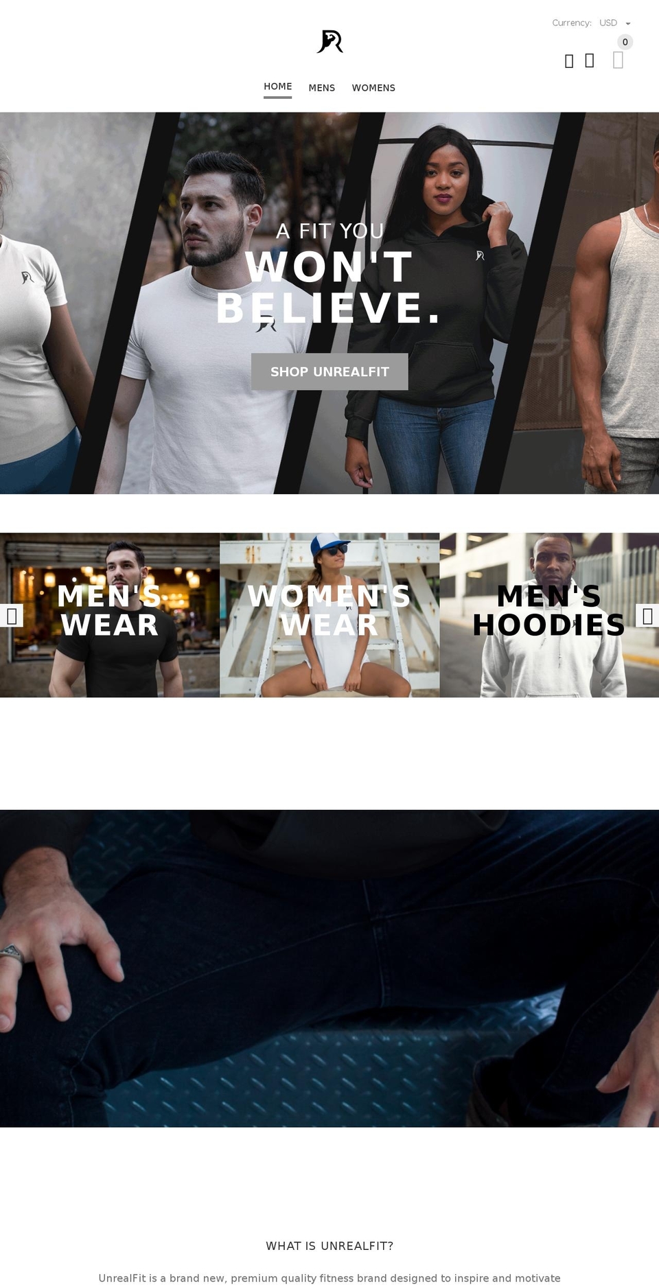 unrealfit.com — Shopify storefront screenshot