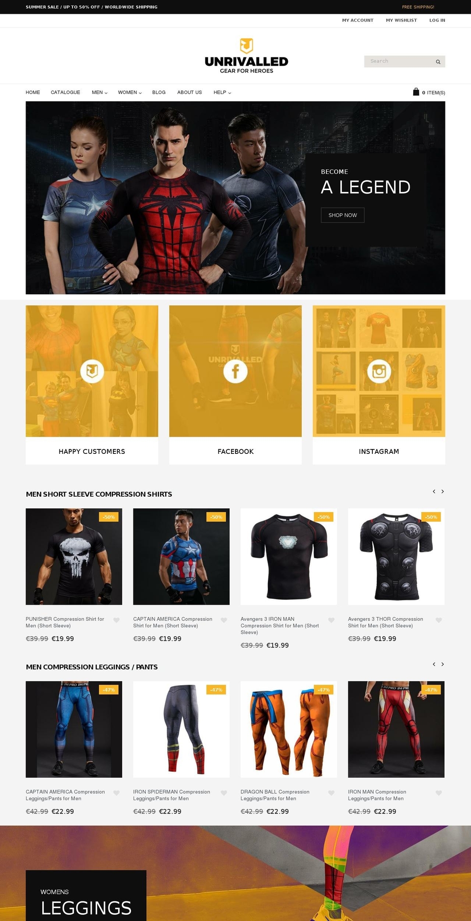 unrivalled.online shopify website screenshot