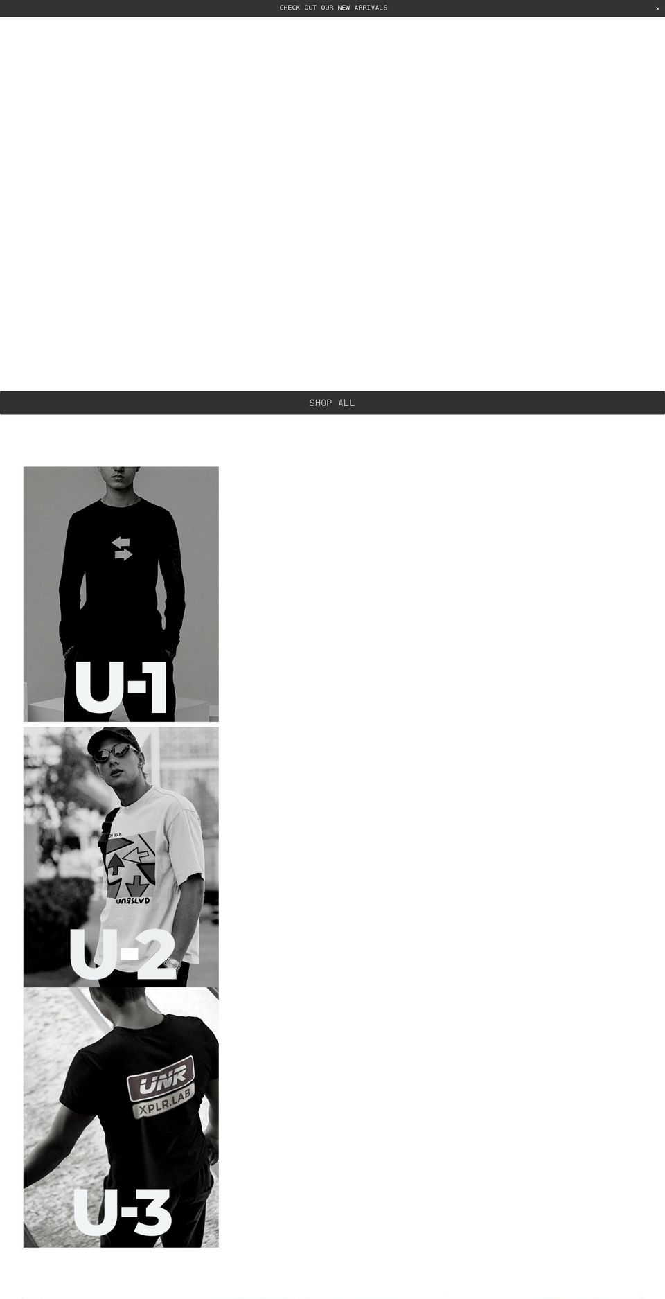 unrslvd.com shopify website screenshot