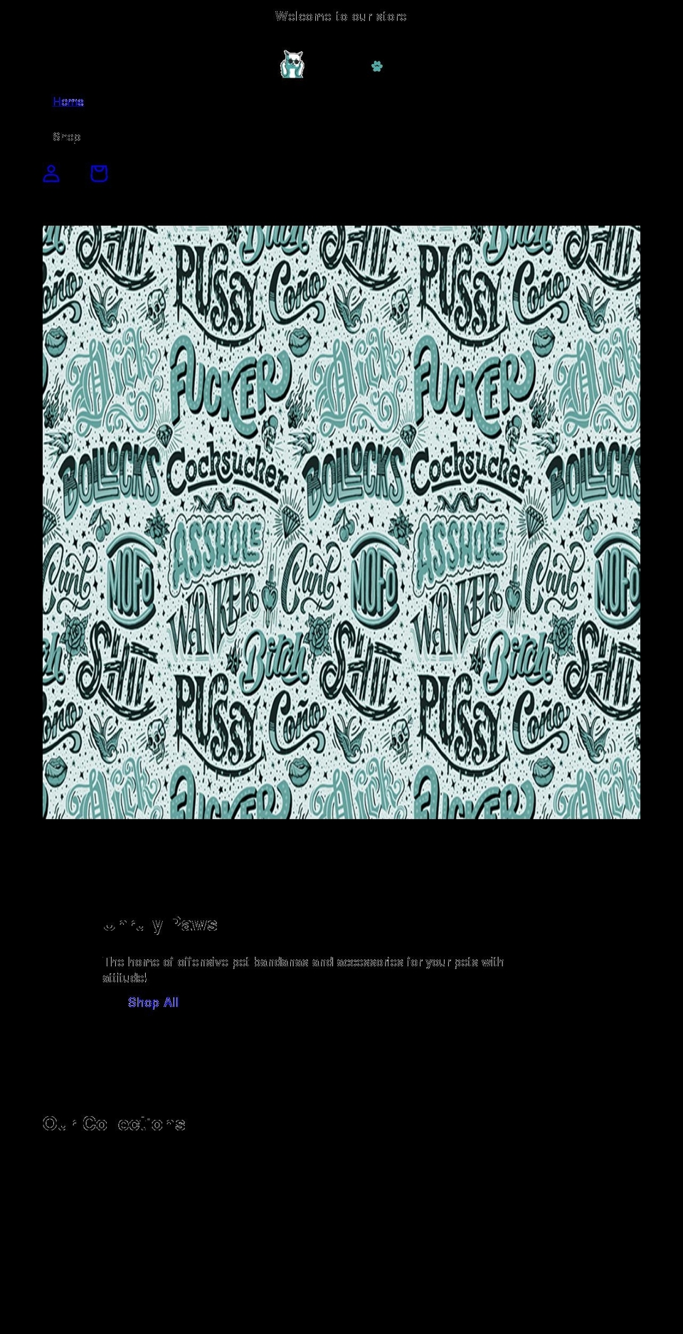 unrulypaws.com shopify website screenshot