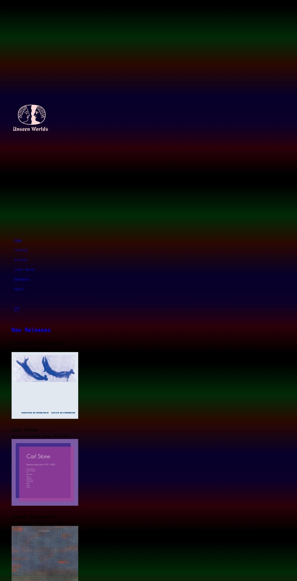 unseenworlds.com shopify website screenshot