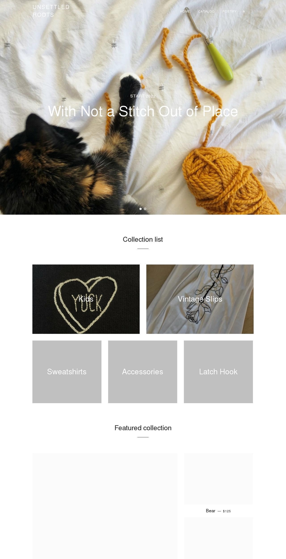 unsettledrootsla.com shopify website screenshot