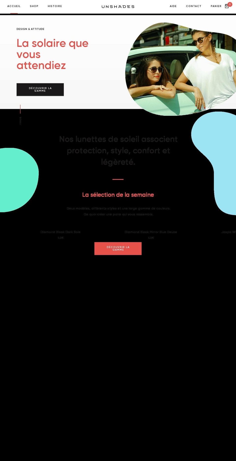 unshades.com shopify website screenshot