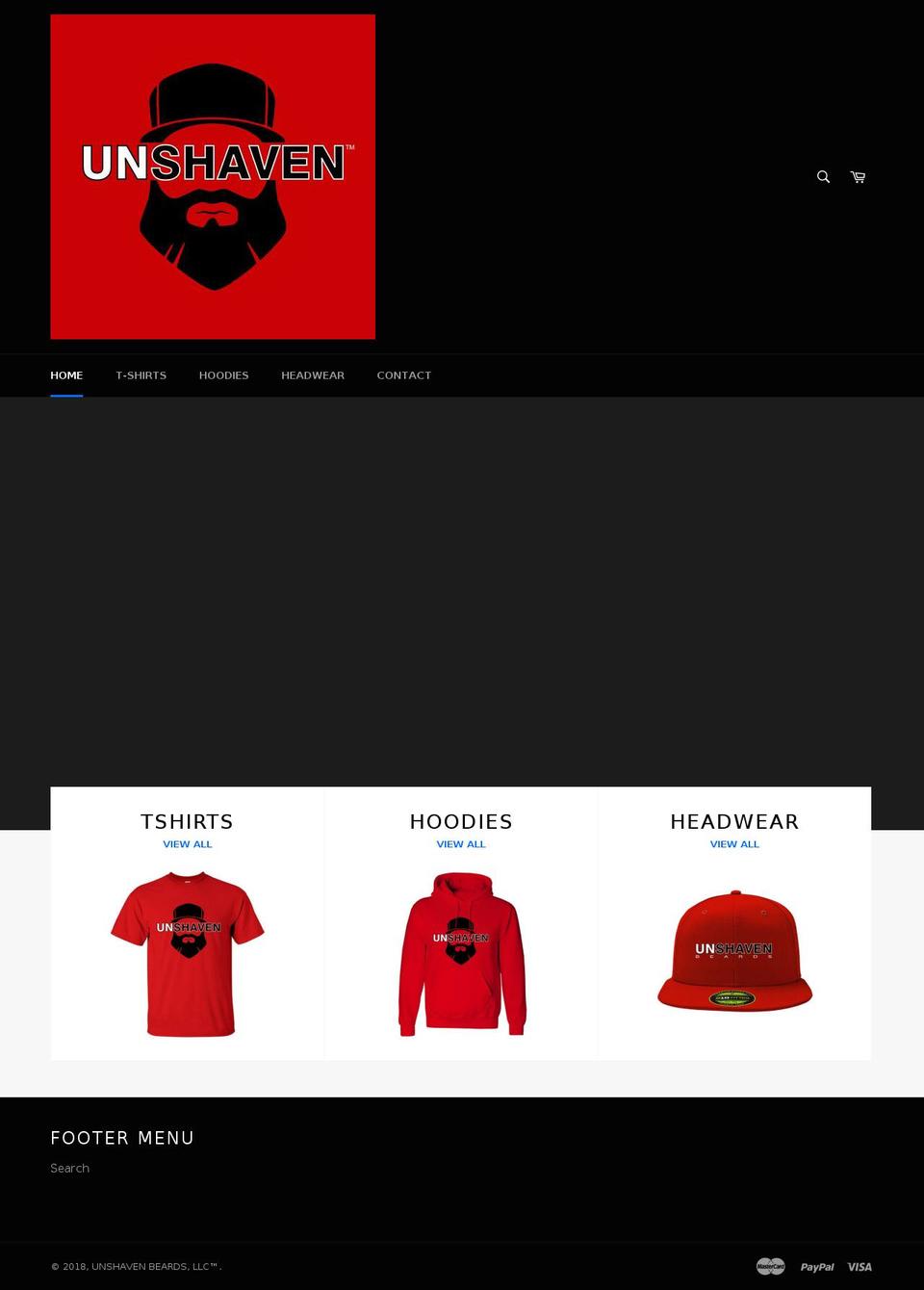 unshavenbeards.com — Shopify storefront screenshot