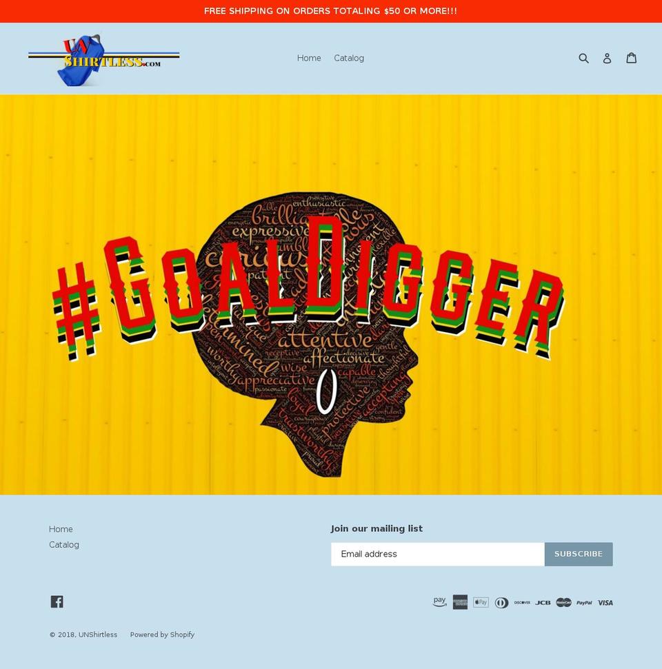 unshirtless.com — Shopify storefront screenshot