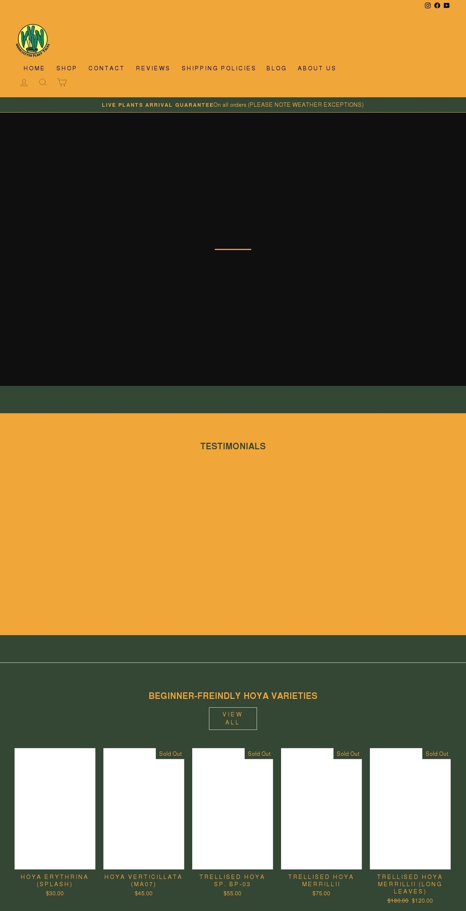 unsolicitedplanttalks.com shopify website screenshot
