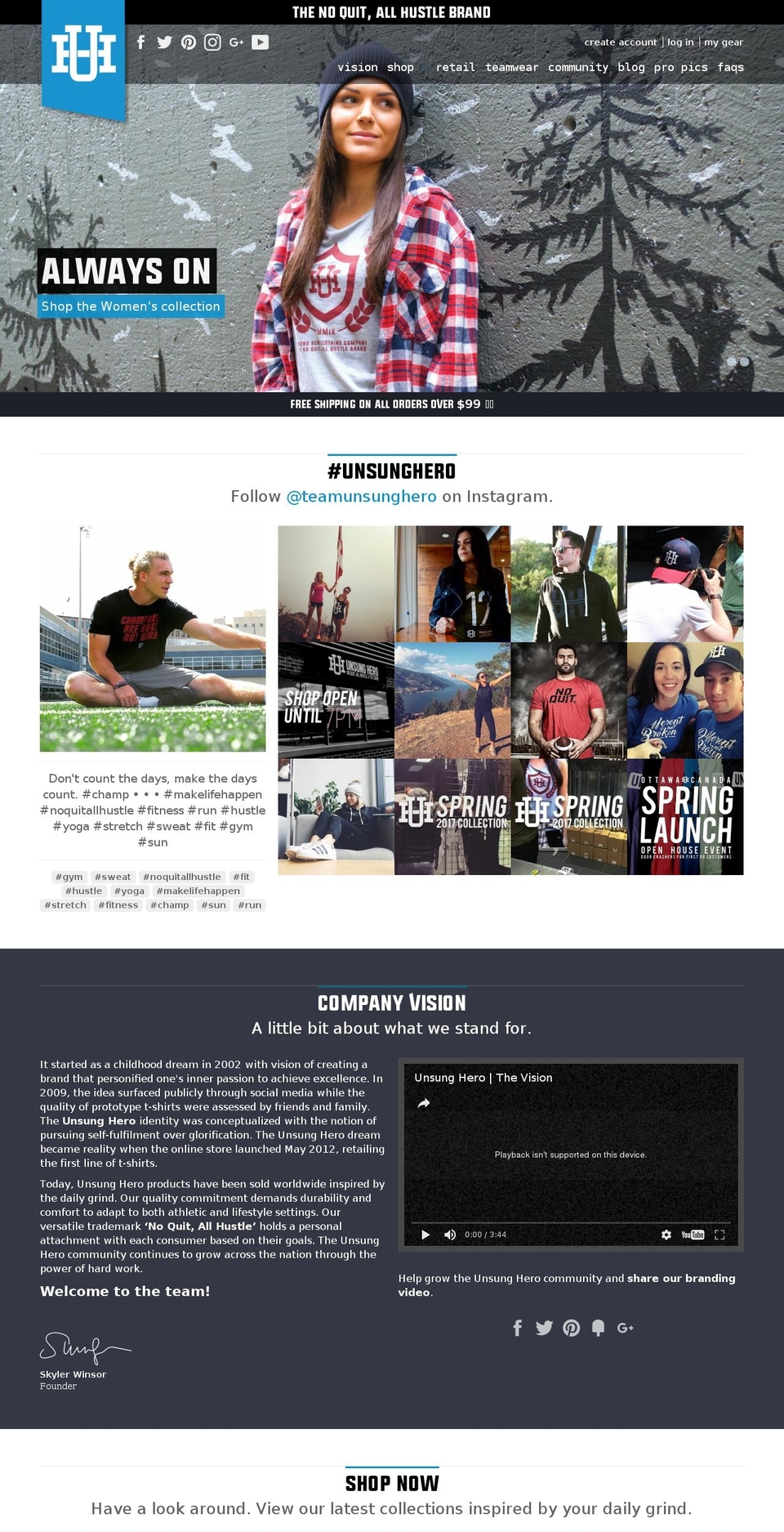 Guts 1.2 Shopify theme site example unsungheroapparel.info