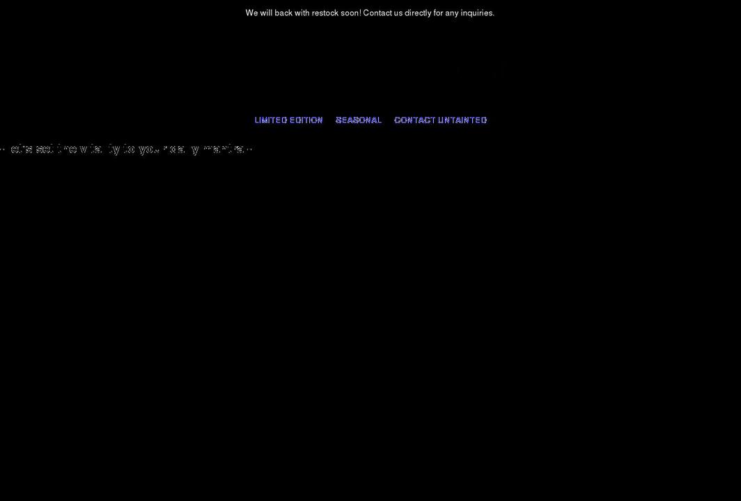 untaintedbyj.com shopify website screenshot