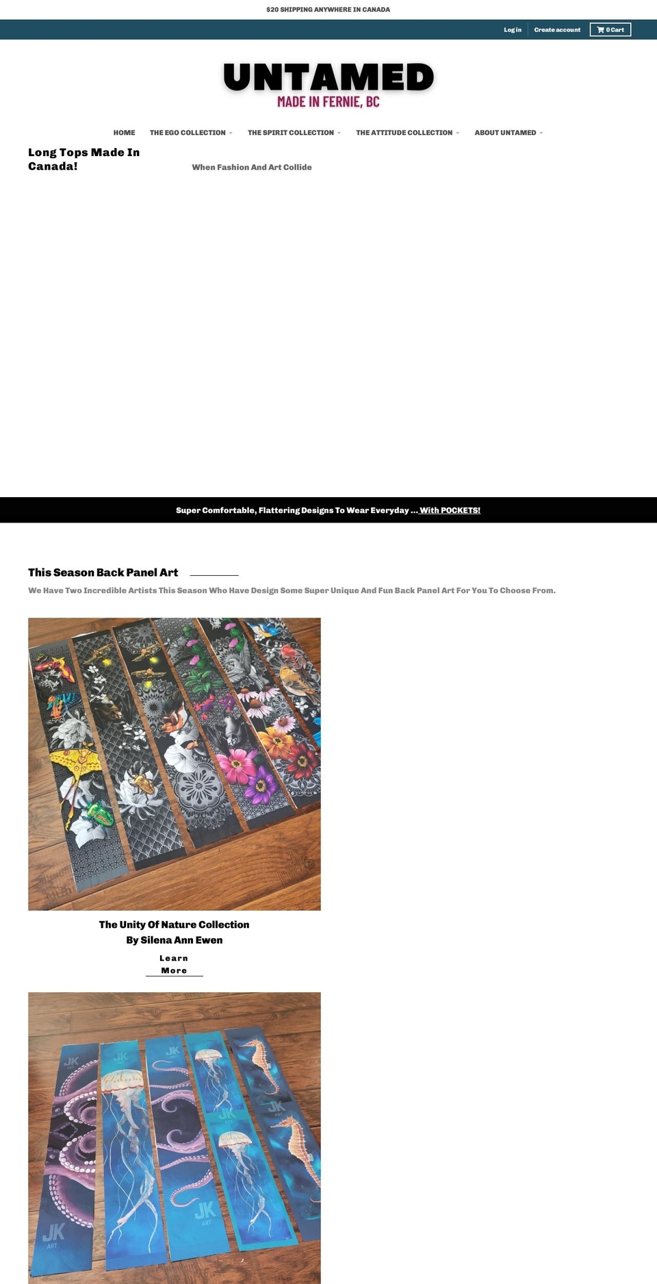 untamedfernie.com shopify website screenshot