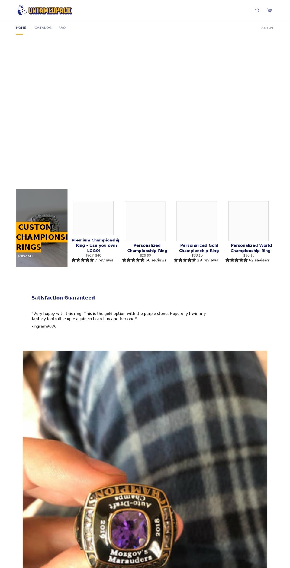 untamedpack.com shopify website screenshot