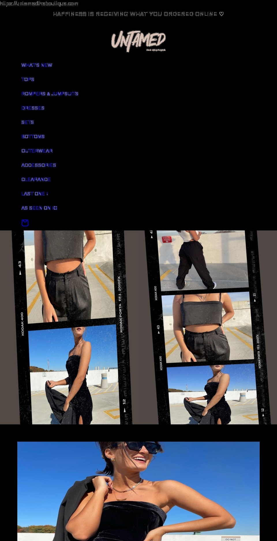 untamedtheboutique.com shopify website screenshot