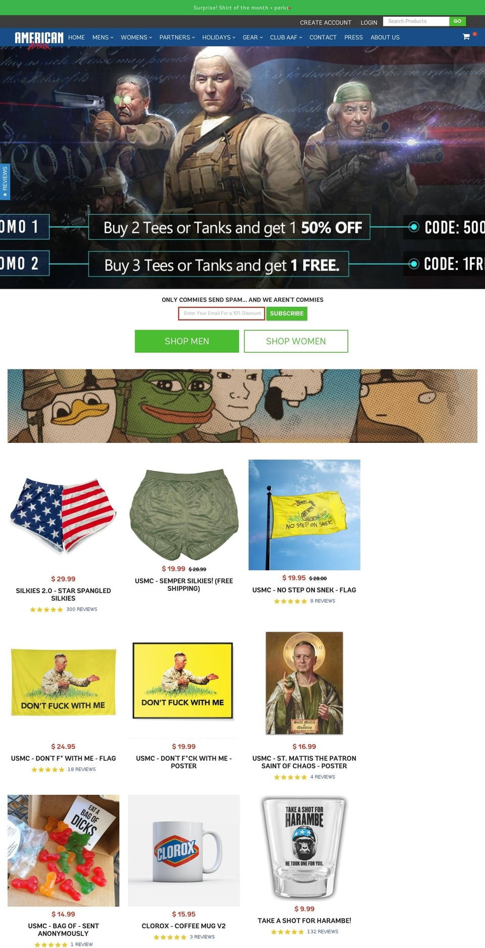 untiedstatusmarincrops.com shopify website screenshot
