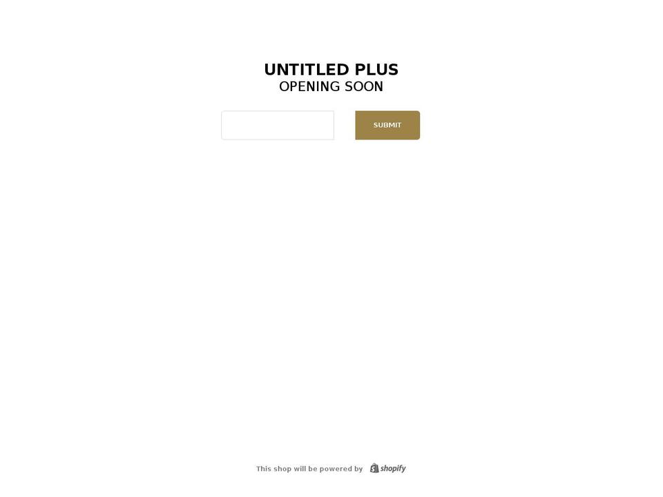 untitledplus.com — Shopify storefront screenshot