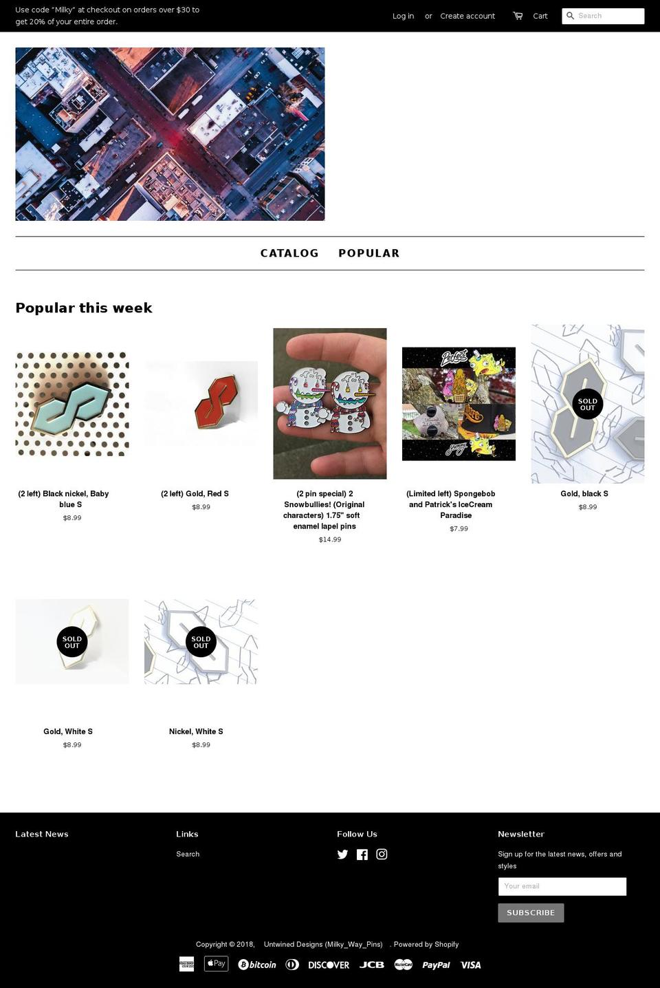 untwineddesigns.com shopify website screenshot