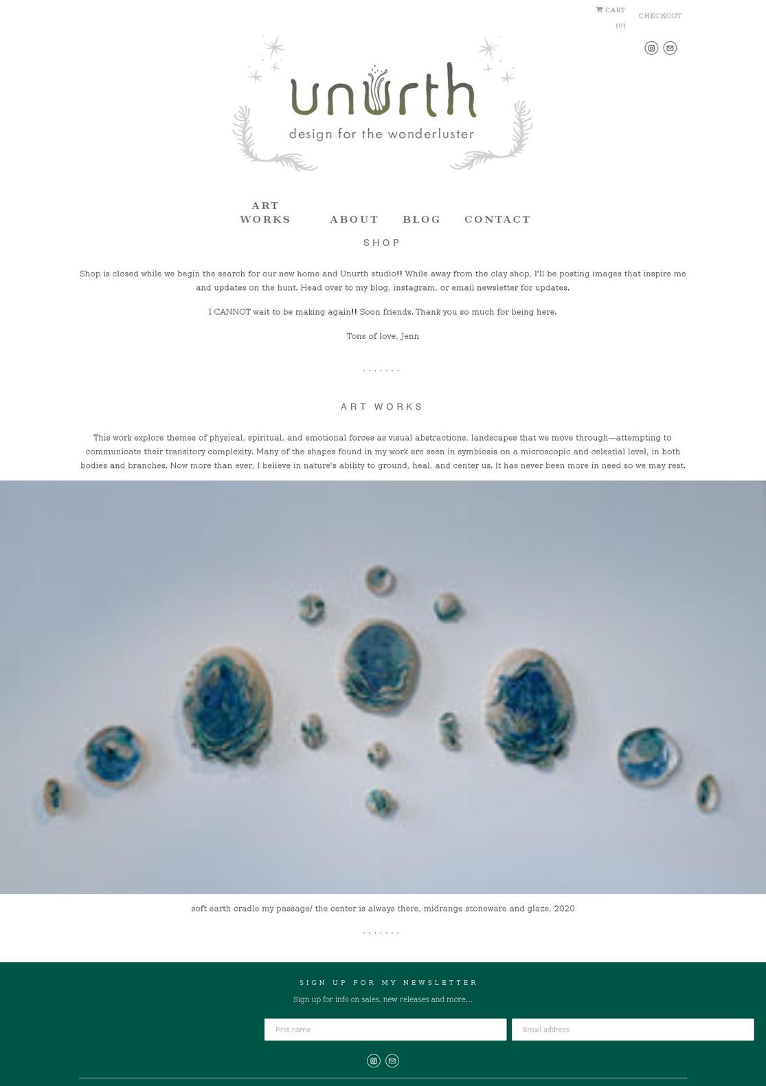 unurthwonder.com shopify website screenshot